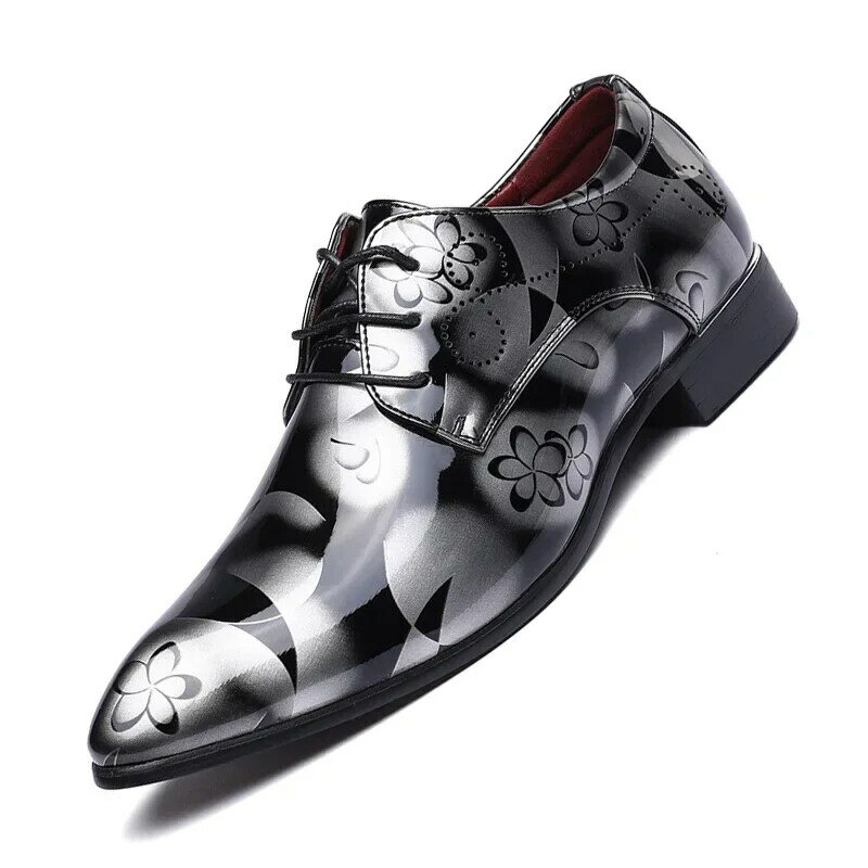 Chaussures décontractées en cuir PU pour hommes, chaussures d'affaires respirantes, chaussures à lacets classiques, noir, grande taille, marque de mode, offre spéciale