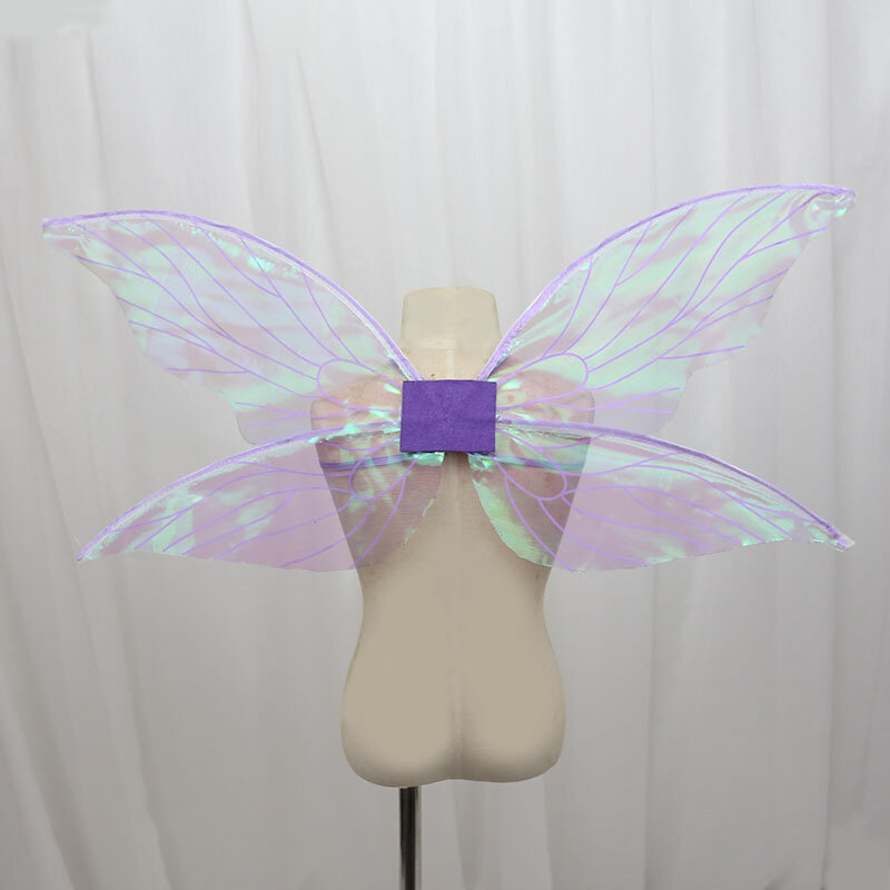 Wróżka motyl skrzydła element ubioru skrzydła anioła dziewczyny Birthday Party Favor akcesoria Cartoon Cosplay cykada Elf skrzydła księżniczka nosić