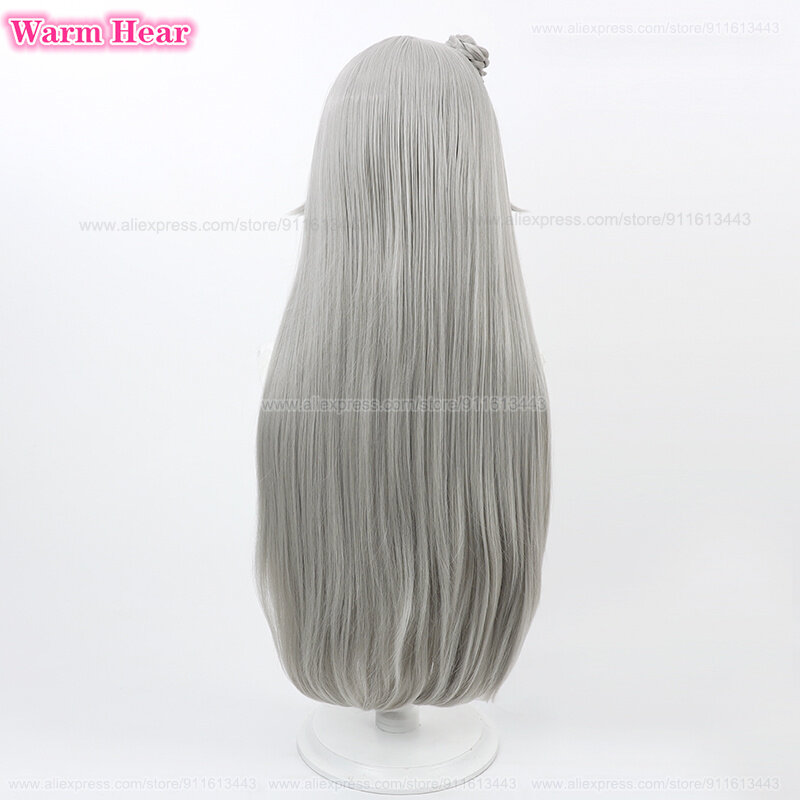 High Quality Soline Cosplay Wig Game Long 80cm Grey Wig Heat Resistant Hair Halloween Cosplay Anime Party Woman Wigs + Wig Cap