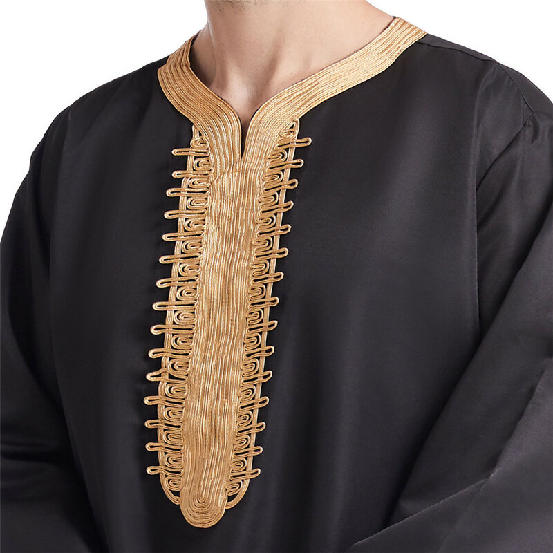 Túnica islámica para hombres, vestido musulmán de Turquía, Jubbe Thobe Thoub, Kaftan tradicional árabe saudita, Abaya, Dubai, Eid, ropa de Ramadán, Abayas