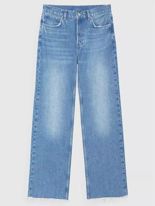 Джинсы женские длинные на молнии, повседневные универсальные хлопковые джинсы с завышенной талией, с карманами для летнего сезона