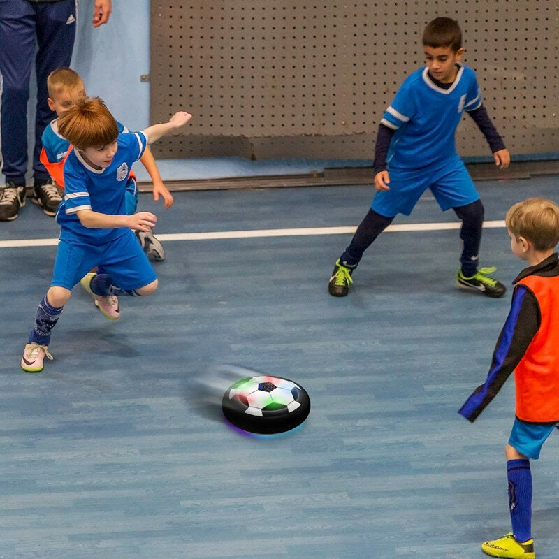 Hover Soccer Ball Toys for Children Electric Floating Football con LED Light Music pallone da calcio gioco all'aperto giocattoli sportivi per bambini