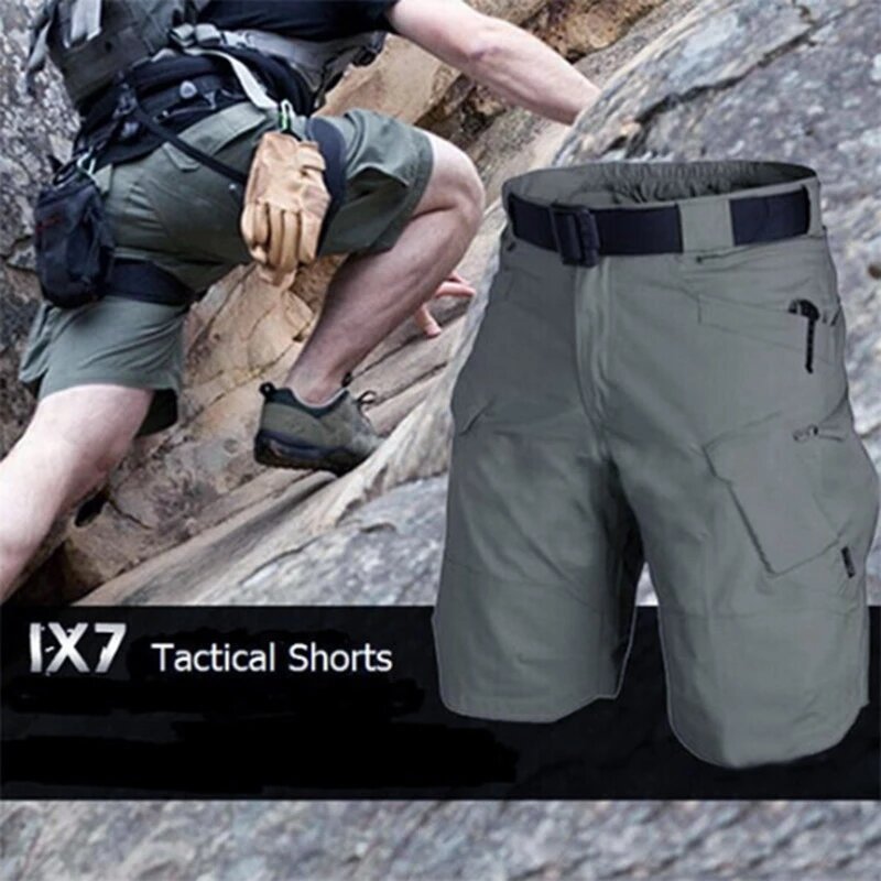 Pantalones cortos tácticos militares urbanos para hombres, pantalones Cargo impermeables resistentes al desgaste, secado rápido, múltiples bolsillos, talla grande, senderismo