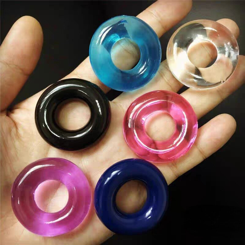 1/6pcs Silicone Durable Penis Ring Adult Men Ejaculation Delay Cock Rubber Rings Penis Enlargement Sex Toys For Male Sex Ring