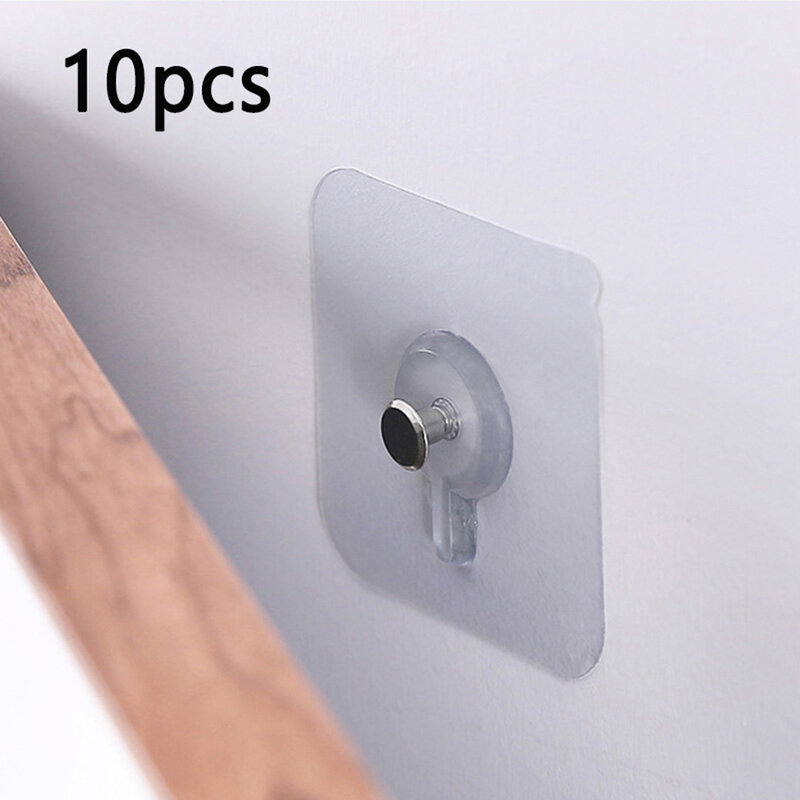 10 pçs imagem kit de suspensão punch-livre não-marcação parafuso adesivos de parede imagem gancho invisível traceless hardwall drywall gancho