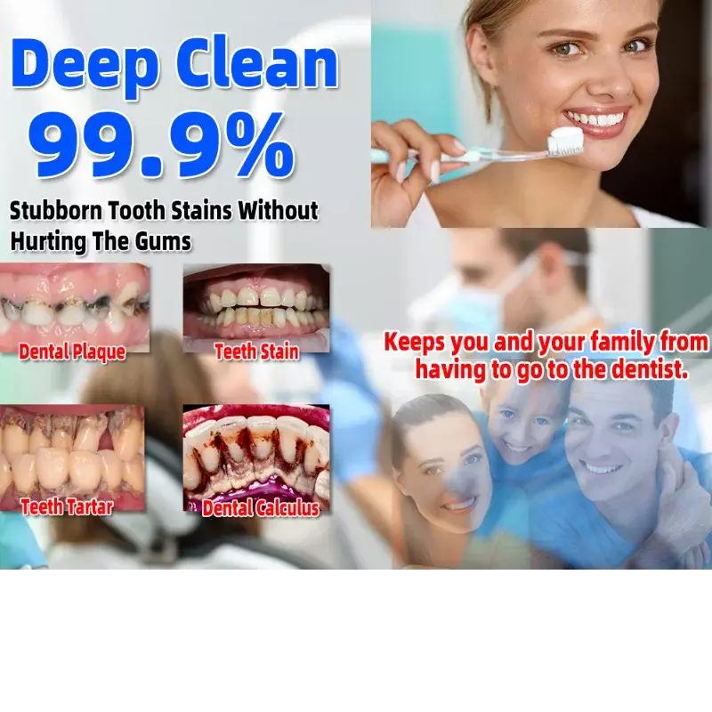 معجون أسنان مزيل لقلب الأسنان ، إزالة الأسنان الصفراء ، تنظيف رائحة الفم الكريهة ، أسنان البلاك ، منع البقع من التهاب اللثة