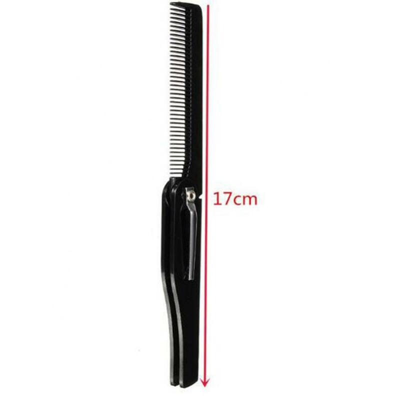 9-17cm Unisex składany grzebień kieszonkowy rozmiar grzebień do wąsów automatyczny nóż szczotka do strzyżenia włosów przyrząd kosmetyczny do stylizacji włosów