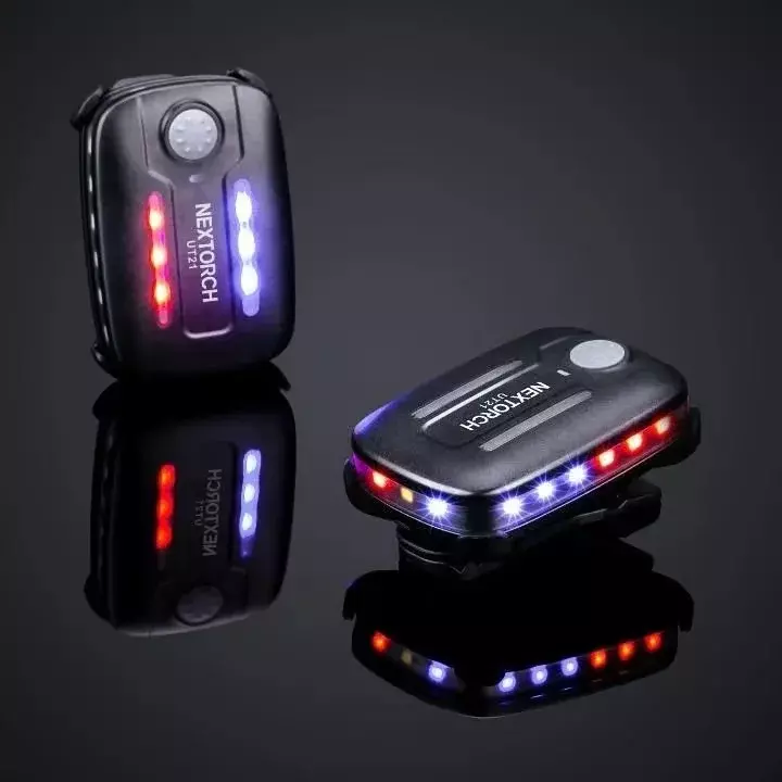 NEXTORCH IWP UT21Motion Đèn LED Cảm Biến Vai Ánh Sáng Nhấp Nháy Xanh Đỏ Blaster 360 ° Untuk Penyelamatan Luar Ruangan