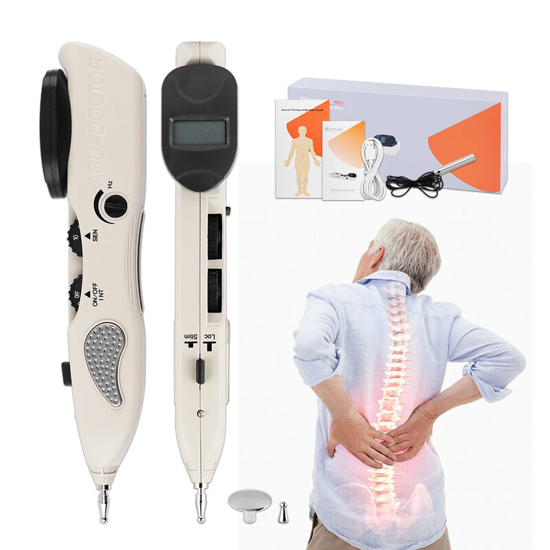 Caneta eletrônica de acupuntura, Detector Ponto Dezenas, Massagem Acupuntura, Terapia da dor, Meridian Energy Pen, Estimulador Muscular