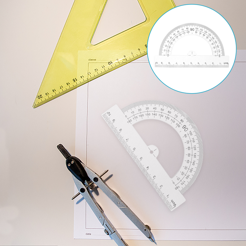 10 Stück Kunststoff Winkelmesser Grad Mathe Winkelmesser Geometrie Winkelmesser zur Winkel messung