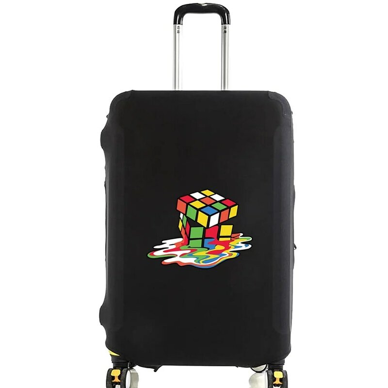 กระเป๋าเดินทางสำหรับ18ถึง28นิ้วแฟชั่น3D รูปแบบรถเข็นกระเป๋าเดินทางยืดหยุ่นฝุ่นกระเป๋าเดินทางอุปกรณ์เสริม