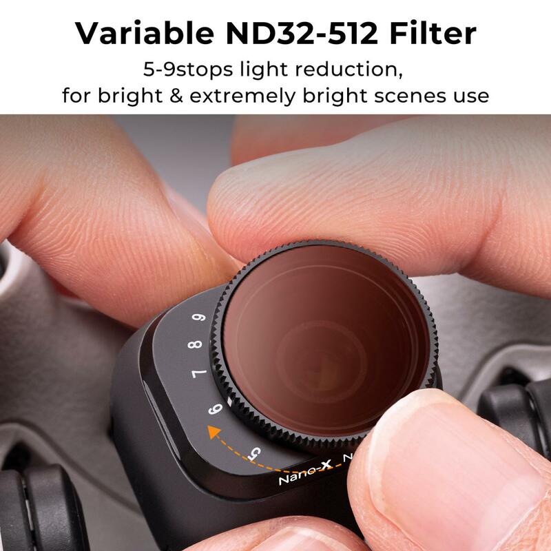 K&F Concept Variable ND32-ND512 Filter for DJI Drone Mini 3 Pro with Anti-reflection Green Film with 28 Layers of Nano-Coating