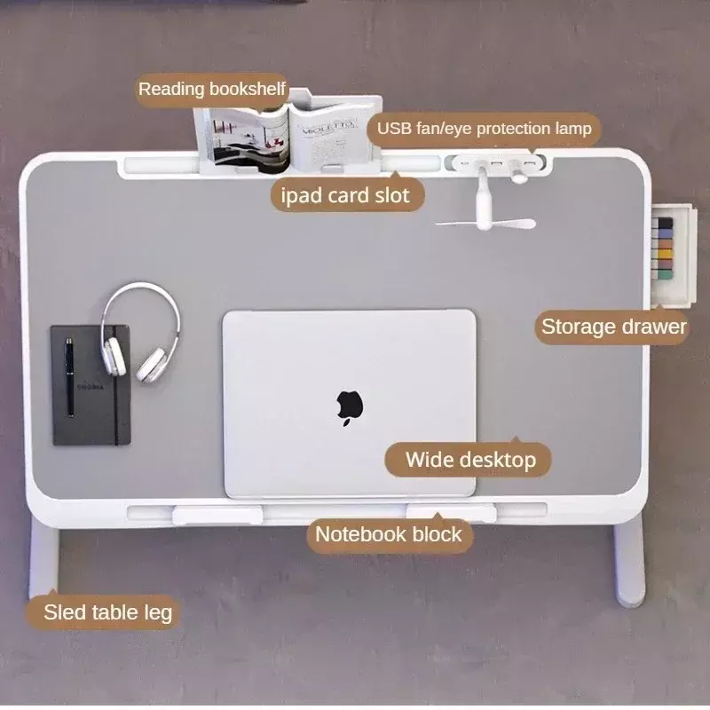 Складной подъемный столик для ноутбука с радиатором, регулируемая подставка, столик для завтрака, поднос с ящиком для работы и игр