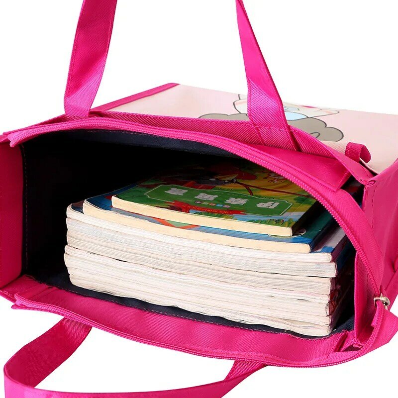 Children's school bag portable children's tutorial bag cartoon student messenger bag portable class bag children's bag