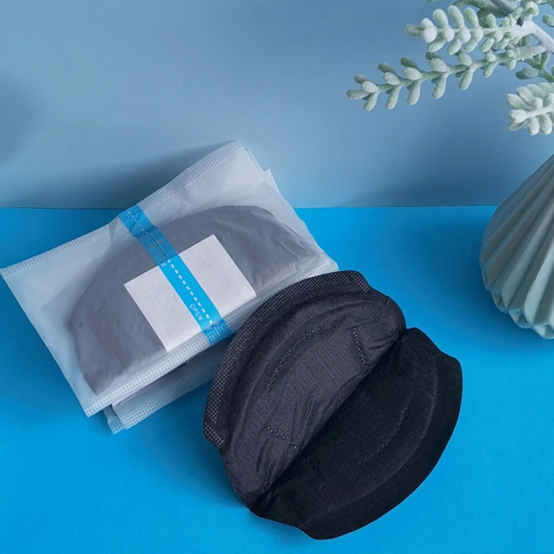 Женские Гигиенические черные подмышечные прокладки для одежды, Подмышечные вкладыши для ухода за потом, абсорбирующие прокладки для женщин и мужчин