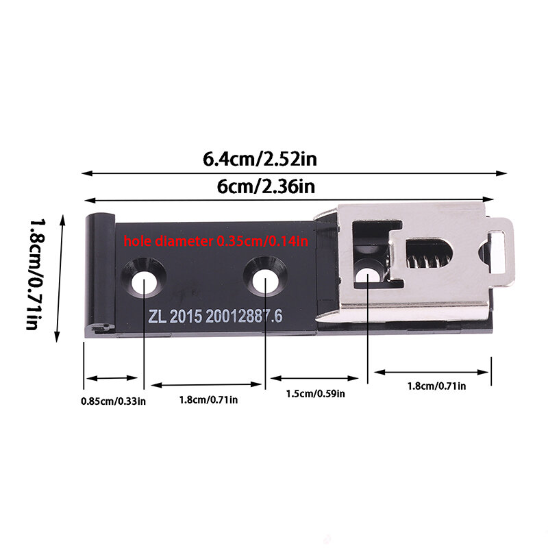 U자형 DIN 레일 거치대, 범용 레일 버클 레일 고정 클램프, 릴레이 장착용 패스너 클립, 35mm
