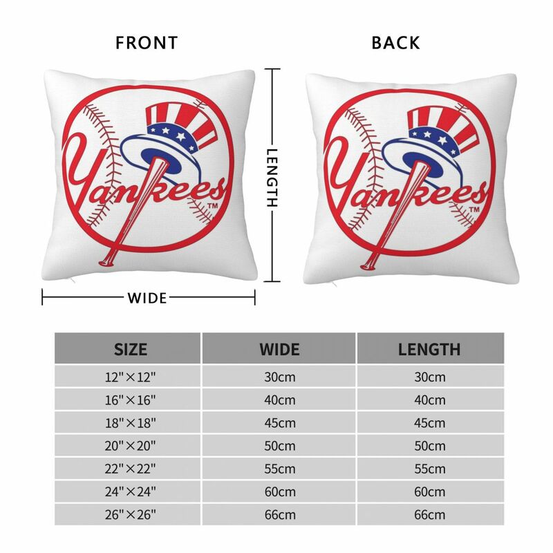 Beste Yankees zu kaufen quadratischen Kissen bezug Kissen bezug Polyester Kissen Reiß verschluss dekorative Komfort Wurf kissen für zu Hause Schlafzimmer