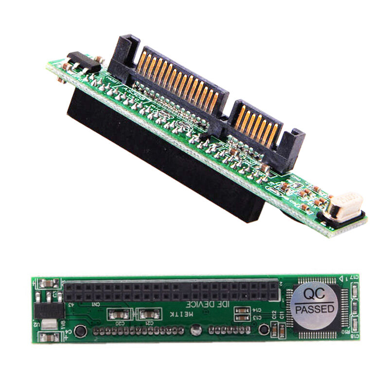 Adaptor SATA 44 Pin pria IDE PATA 2.5 inci SSD HDD Hard Disk Drive ke seri ATA Port kartu konverter untuk Laptop