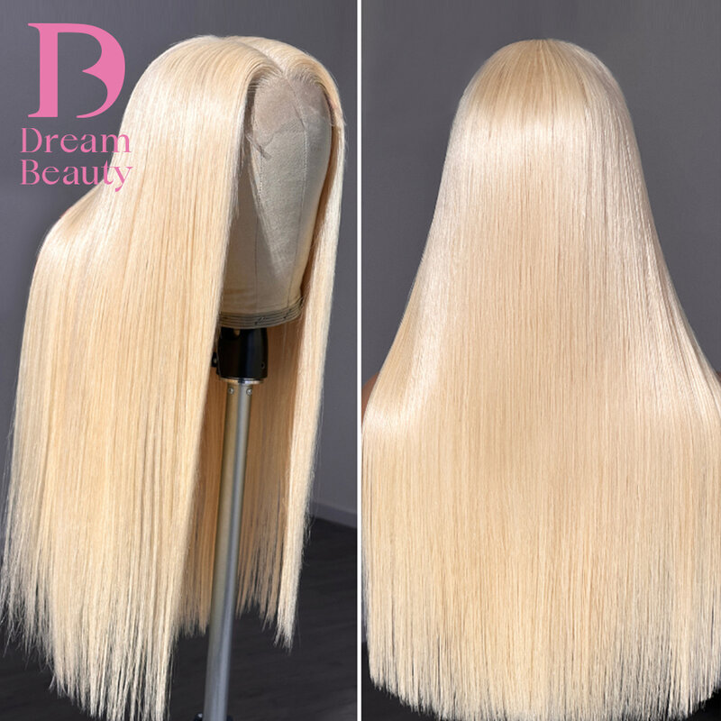 Парик Dream Beauty 13x 4 из человеческих волос на сетке спереди, парик блонд 613 из бразильских человеческих волос, прямой парик блонд 13x 6, парики на сетке спереди