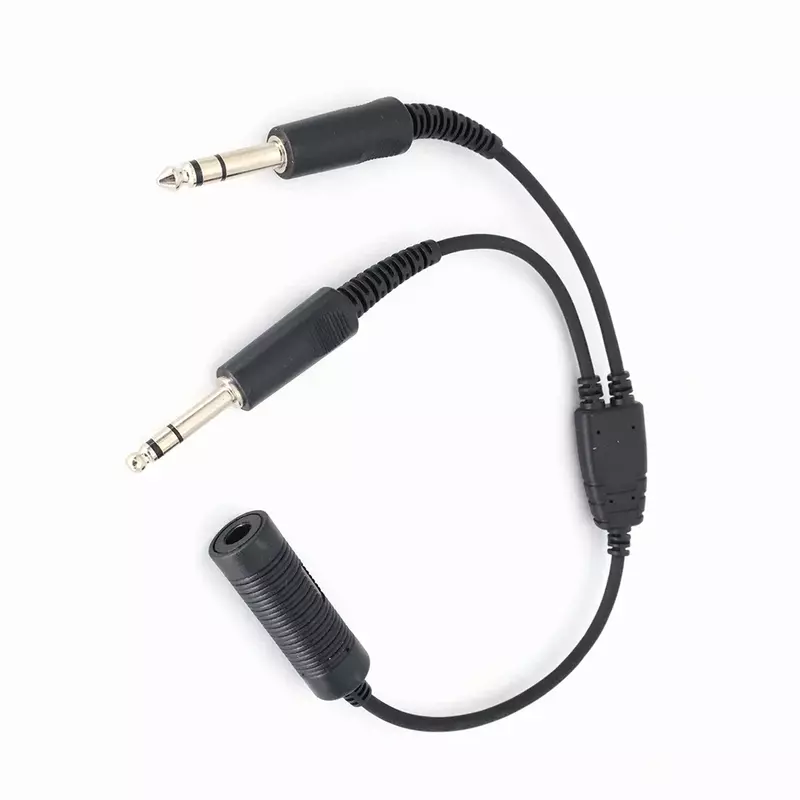 Airbus Headset Adapter Cable 7.1mm To GA Dual Plug Cable long duration Aviation Headphone line accessories cable