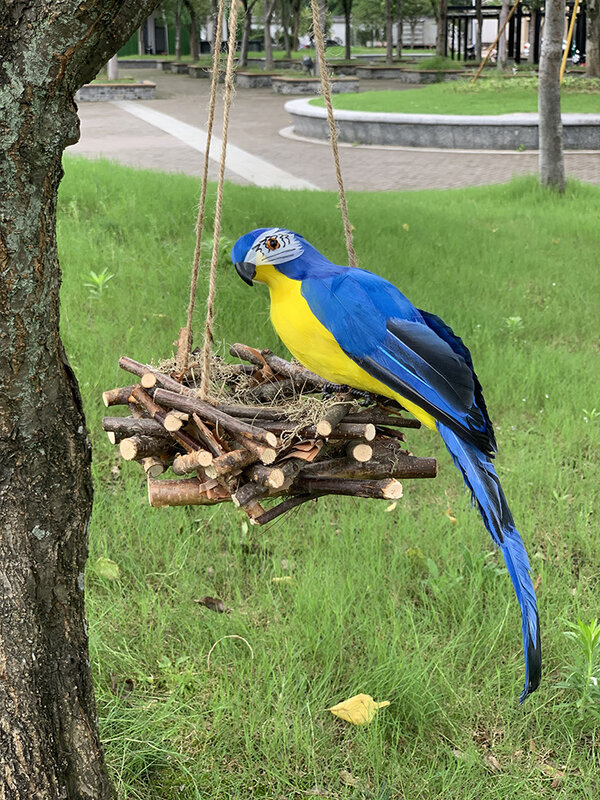 25/35cm simulatie papegaai tuindecoratie creatief gazon beeldje ornament dier vogel outdoor tuin feest prop decoratie