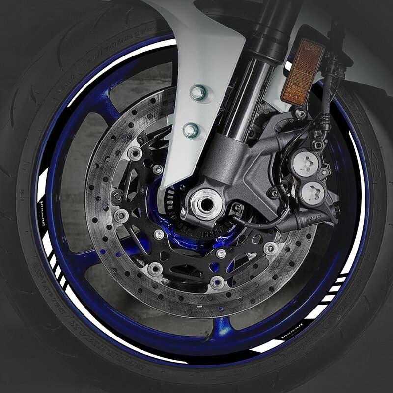 Pegatina reflectante para rueda de motocicleta, calcomanías en el interior del cubo, cinta de rayas de llanta para MT03, MT07, MT09, YZF, R1, R3, R6, FZ07