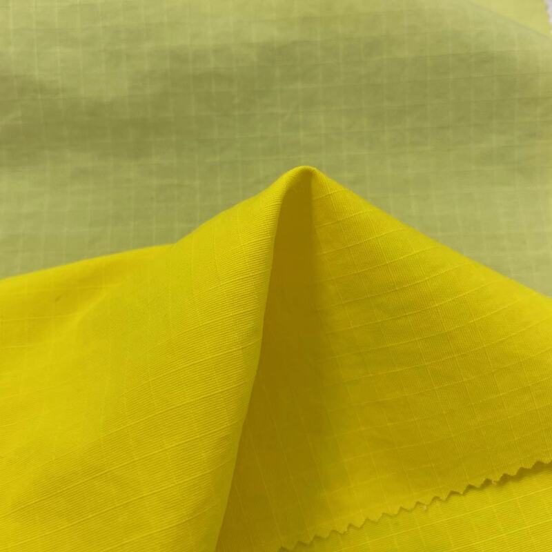 Tissu coupe-vent à carreaux Taslon, tissu hydrofuge en nylon, veste, vêtements de plein air, sac, 5 cm
