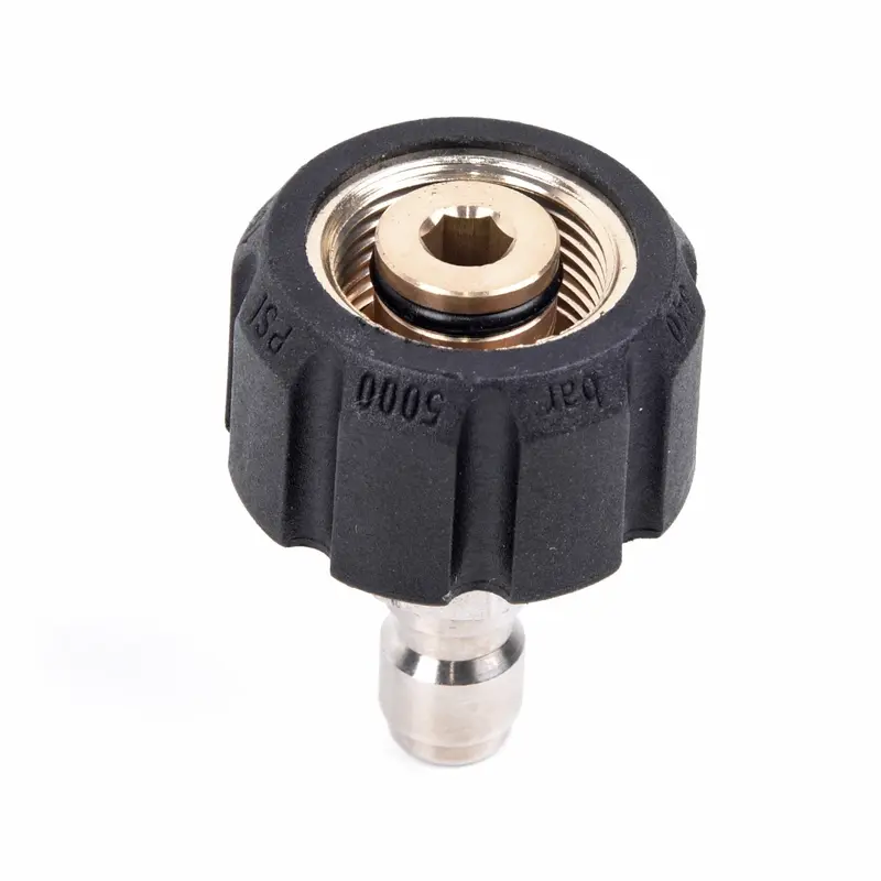 Jet Pressure Washer Connector M22/14 To 1/4 Inch Quick Release Male Pipe Nozzle Accessories Replacement Repair