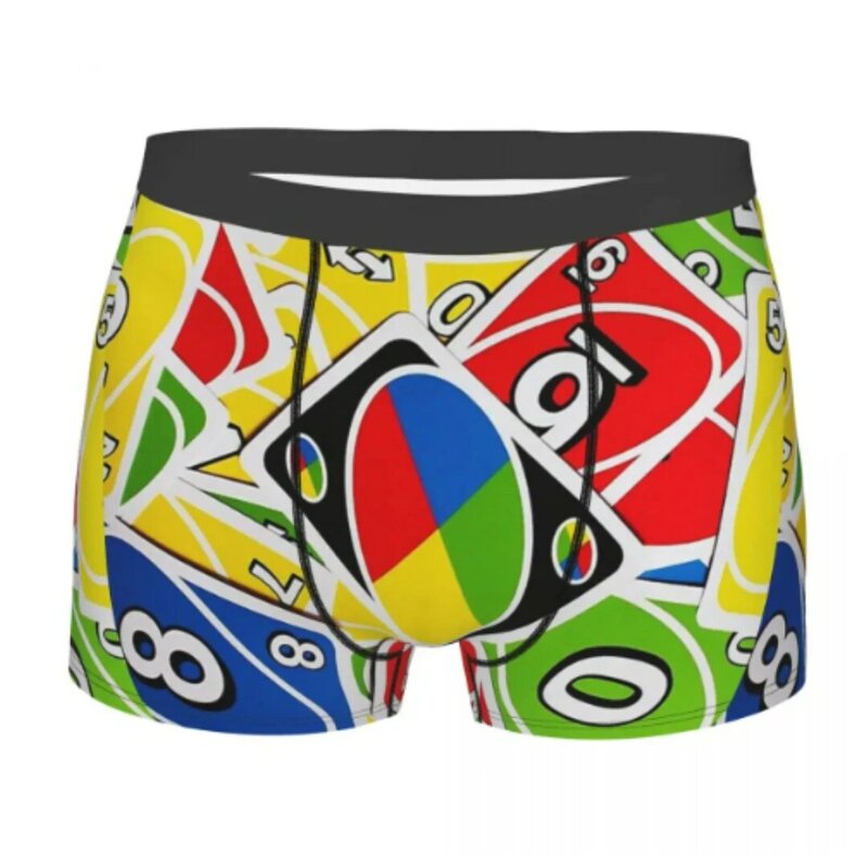 UNO Card Underpants Cotton Panties Male Underwear Ventilate Shorts Boxer Briefs