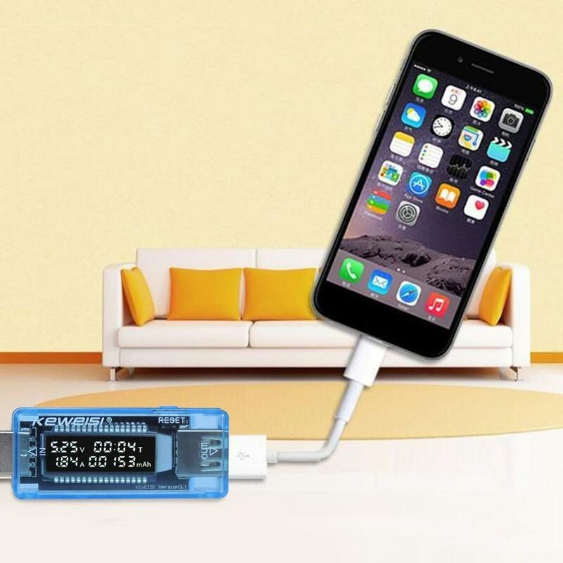 Protezione ambientale Mini portatile da 0.91 pollici schermo LCD caricatore USB capacità di alimentazione corrente rilevatore di tensione Tester multimetro