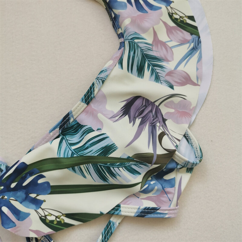 Modieus Print Bikini Sets Ruches Badpak Tankini Vrouwen Tweedelige Vakantie Badkleding Y 2K Braziliaanse Strand Push-Up Badpakken