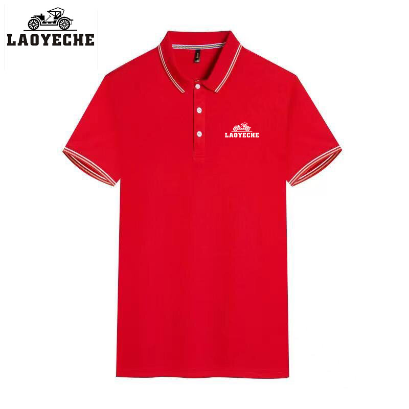 Haft Laoyeche Polo nowa letnia koszulka Polo męska wysokiej jakości męska koszulka Polo z krótkim rękawem dla mężczyzn
