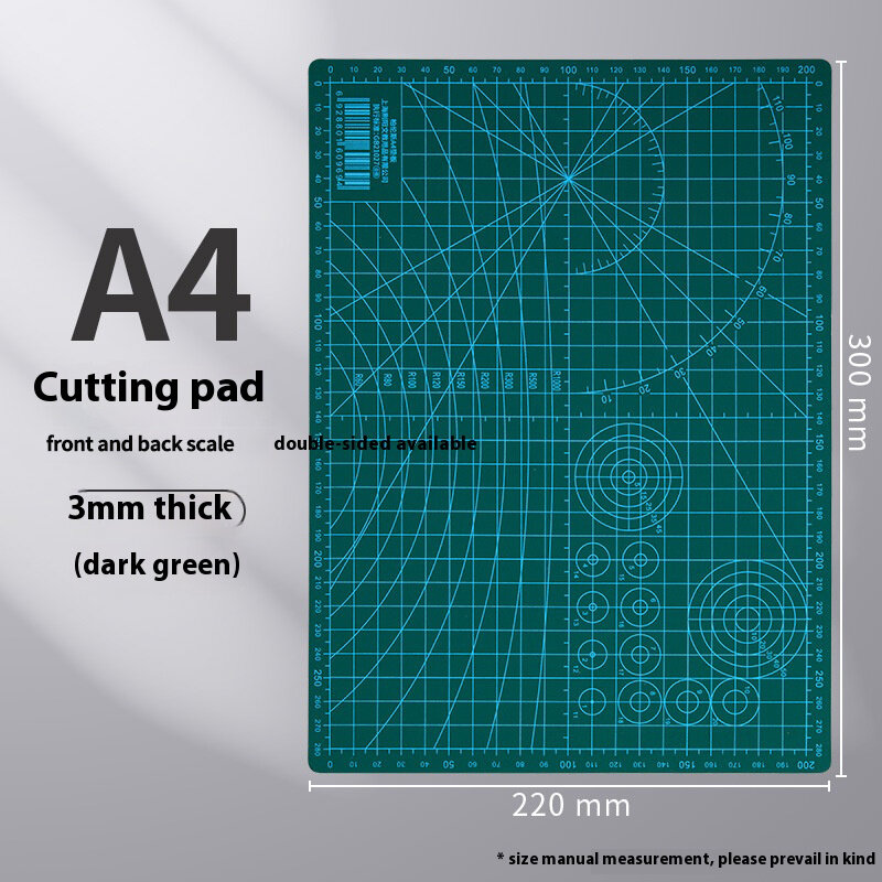 Tapete de corte multifuncional A3 / A4 de doble cara, tablero de grabado de arte artesanal de PVC duradero, almohadilla de tallado de papel, tabla de cortar