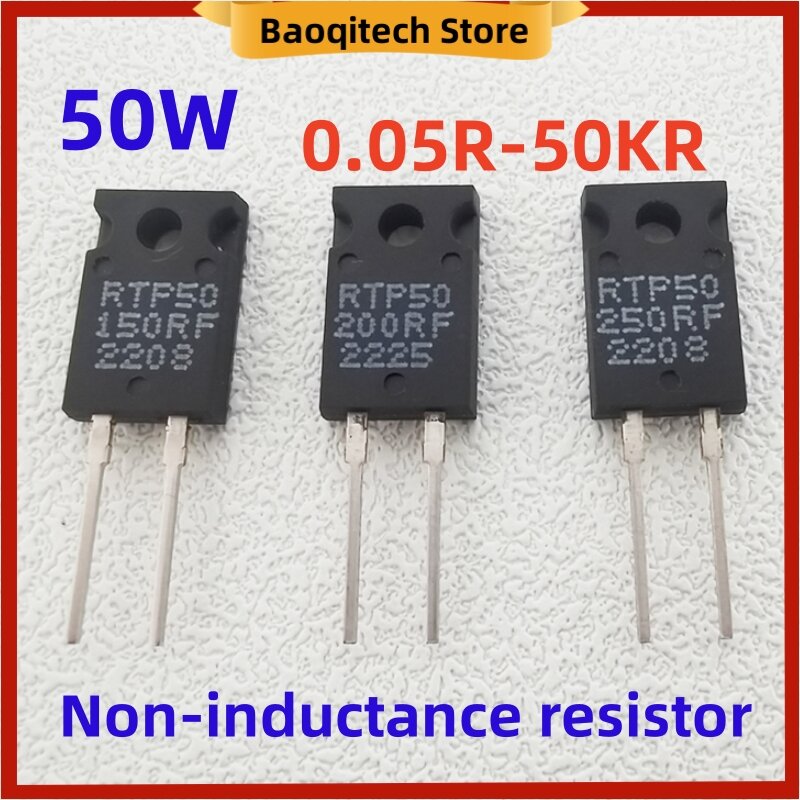 Resistor não indutivo de película espessa de alta frequência, 50W, R05, R1, R2, R3, 100R, 5R, 1R, R5, 8R, 10R, 15R, 20R, 2R, 4R, TO220