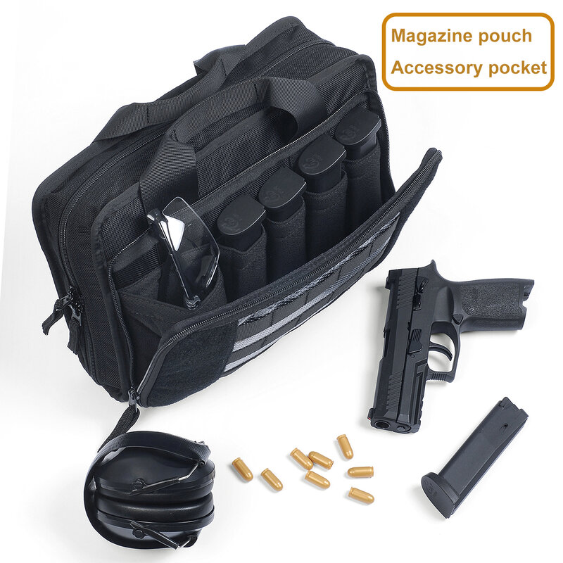 Spezial serie Pistolen-Range-Tasche, taktische Doppel-Pistolen-Tasche für Aufbewahrung pistole, Munition pistole-Trage tasche mit Pistolen befestigungs spaß