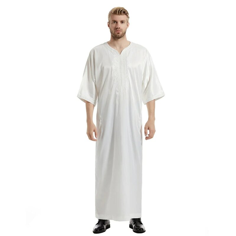 Мусульманская мужская одежда Jubba Thobe, мусульманская одежда Рамадан, мужское платье абайя, длинное платье, одежда Саудовской Аравии, мусульманское платье