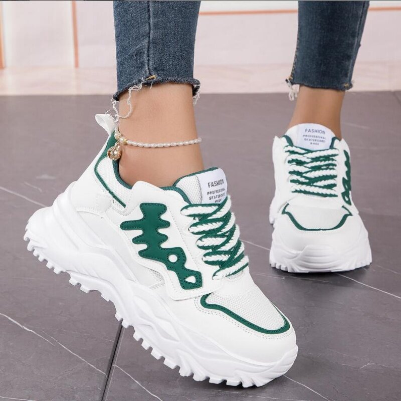 Women Breathable Sneakers Running Shoes Fitness Sports shoes Casual Shoes Sportwear Walking shoesFishbone Dad Breathable