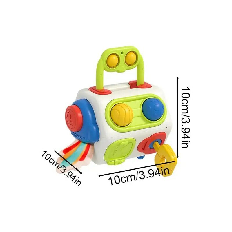 Cubo Busy sensoriale giocattolo cubo Montessori tavola sensoriale cubo di attività cubo di attività educativa Montessori giocattolo a motore Fine per bambini