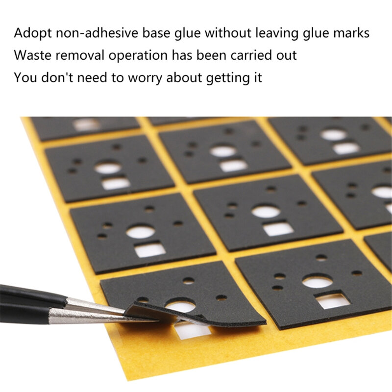 120 Buah Stiker Sakelar Keyboard Mekanis Peredam Kebisingan Busa Film Insulasi Pengurangan Suara untuk Penstabil Sakelar