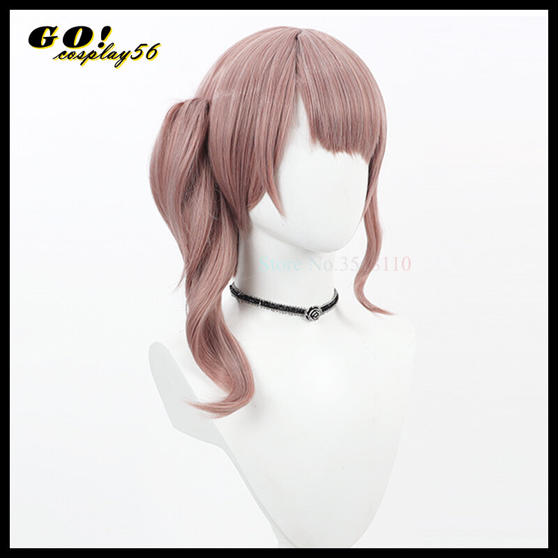 Mochizuki Honami Cosplay Wig hnm Long Curly Temples Ponytail Heat Resistant Hair Role Play Vtuber Sekai Headwear