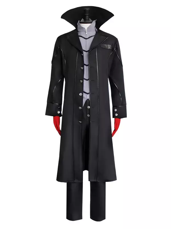 Anime Persona 5 Joker Cosplay z grą P5 deszcz pałac lotosu Cosplay komplet odzieży peruki rękawica maska czarny płaszcz mundur