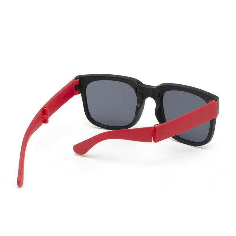 Kacamata hitam bingkai kotak kacamata hitam antik UV 400 kacamata hitam lipat luar ruangan teduh untuk balita anak laki-laki dan perempuan