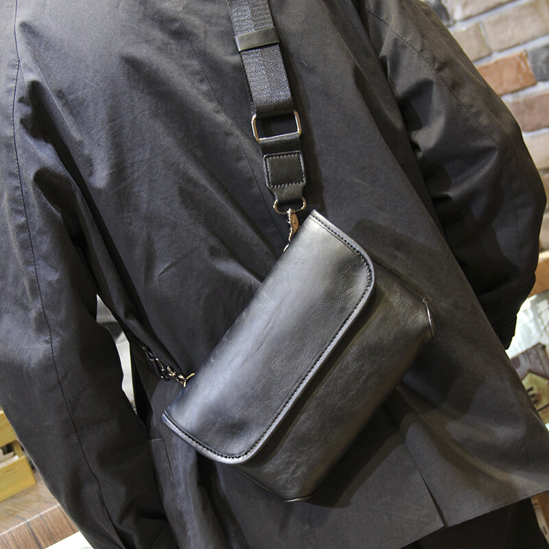Bolsa tiracolo pequena para homens, mochila de ombro personalizada, bolso para celular, nova temporada, tendência da moda masculina