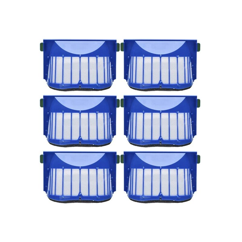 Conjunto de 6 filtros aspirador para roomba, acessórios para limpeza doméstica, 6 peças, 600, 610, 620, 650, 670, 680, 692