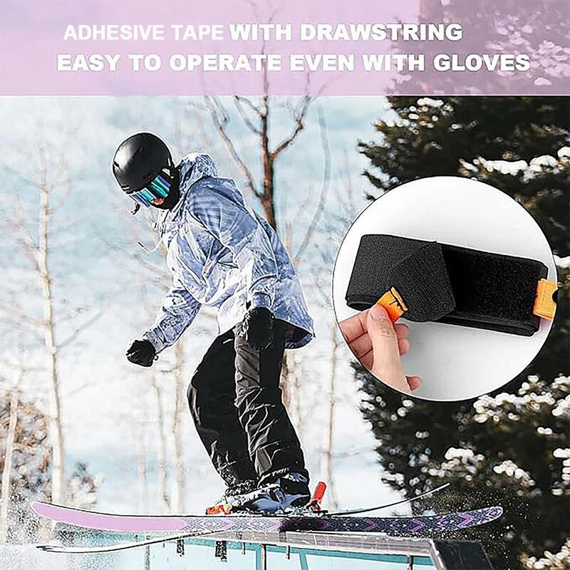 Correa de hombro ajustable para poste de esquí con almohadilla antideslizante, bolsa de esquí de nailon para tabla de esquí, perfecta para llevar esquís, F9p2