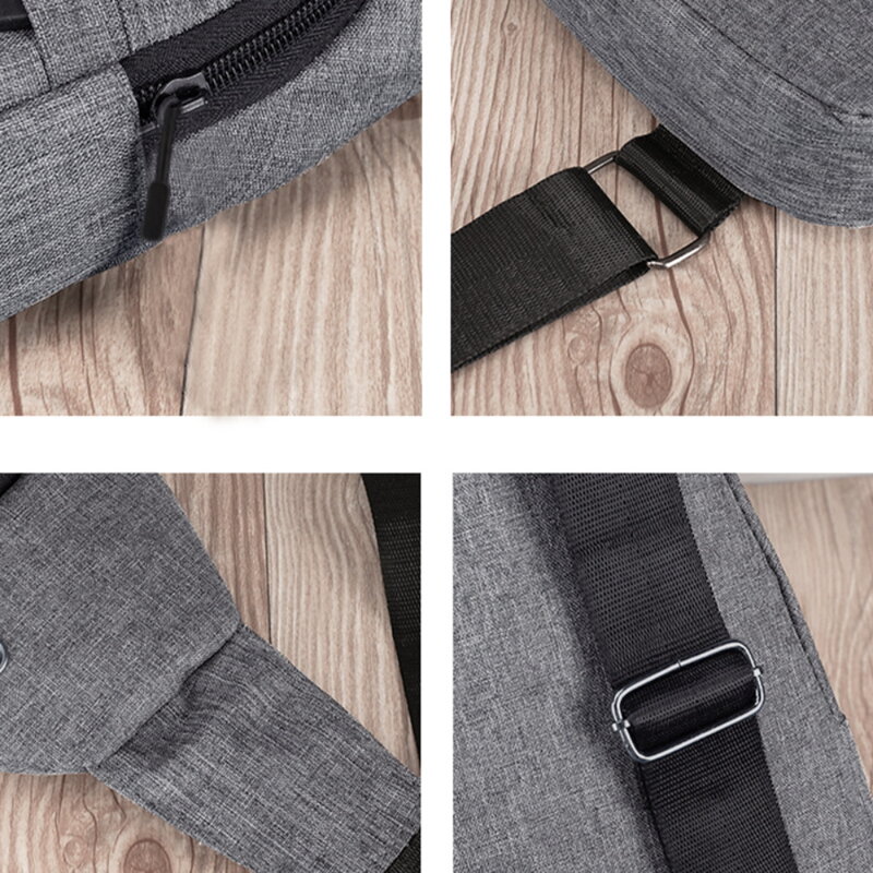 Men Chest Bag Casual Shoulder Waist Bags with USB Charging Port Travel Carry Phone Wallets Organizer Crossbody Small Fanny Pack