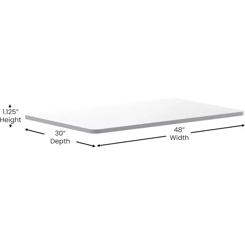 طاولة مستطيلة لغرفة الطعام ، كونترتوب صفح مزدوج ، 30 "W x 48" L ، رمادي أبيض