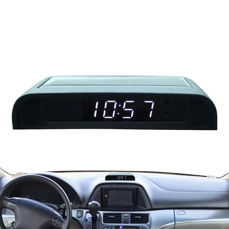 500Mah Zonne-Klok Auto Hoge Precisie Elektronisch Horloge Auto Beveiliging Alarm Apparaat Auto Interieur Decoratie Elektronische Accessoires