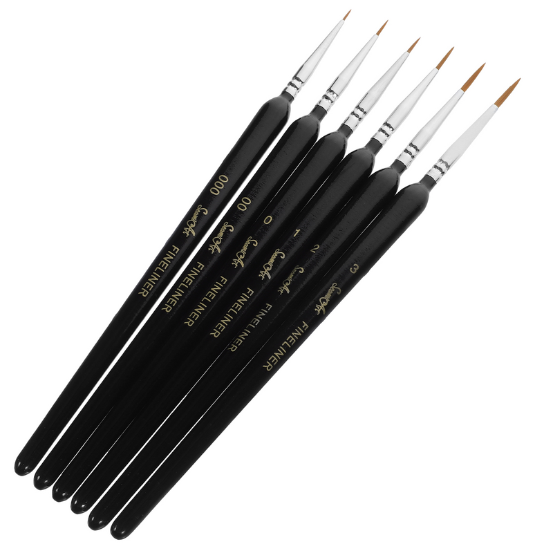 6 Pcs Hook Line Pen Set Calligraphy Brush Traditional Calligraphy Delicate Brushes Chinese Pens for Beginners Miniature