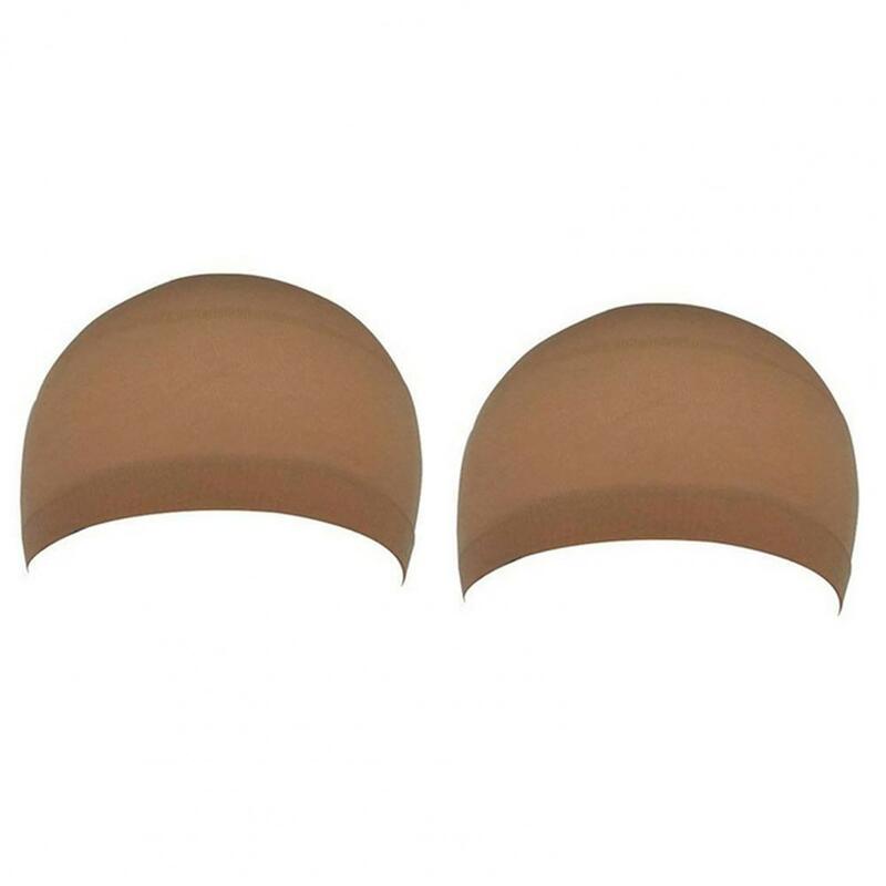 2 buah/Pak topi Wig jaring rambut tenun Wig jaring rambut jaring meregang topi Stocking topi untuk membuat Wig jaring rambut